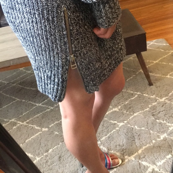Sweater Dress with Side Zippers - Picture 2 of 8
